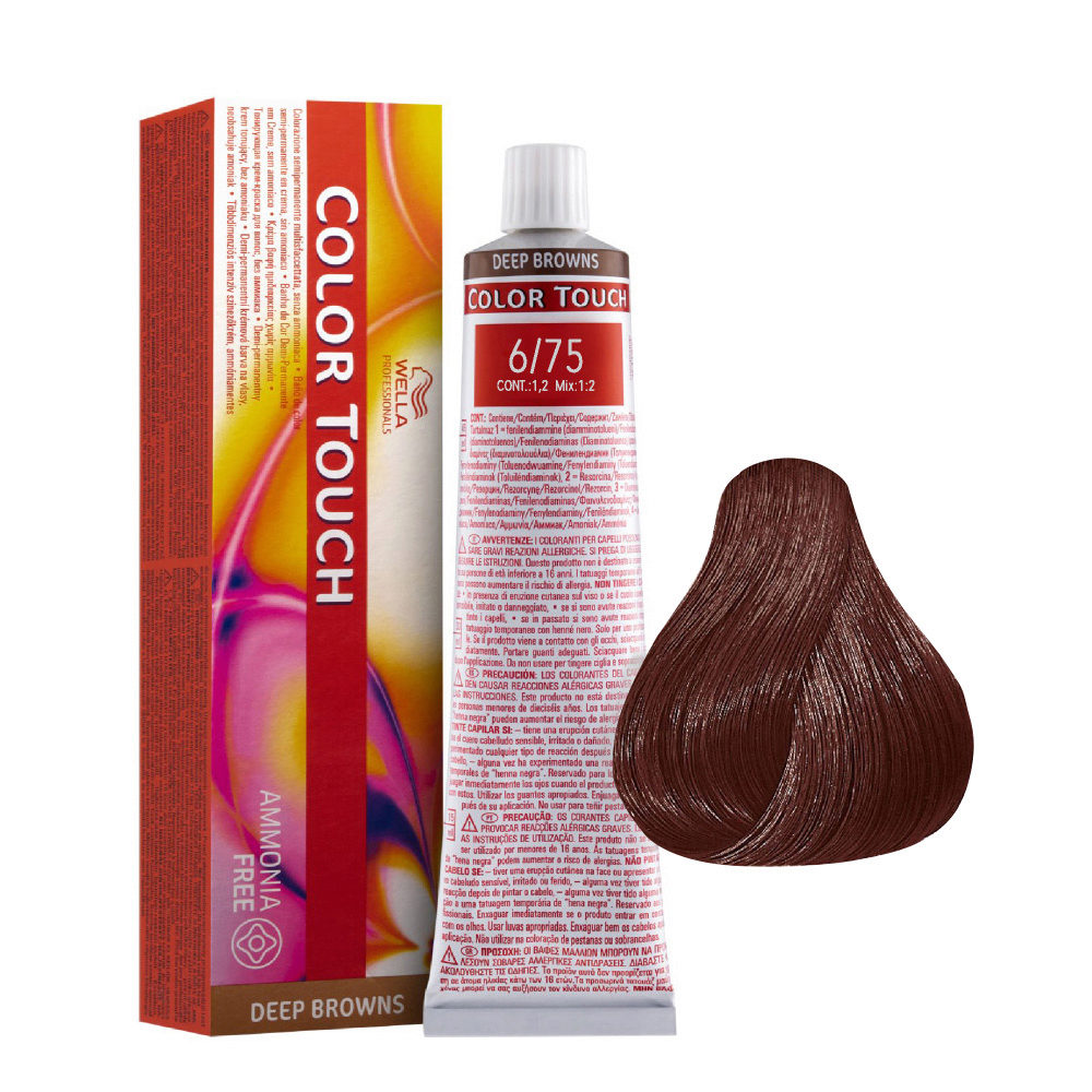6/75 Blond foncé marron acajou Wella Color Touch Deep Browns Sans  ammoniaque 60ml | Hair Gallery