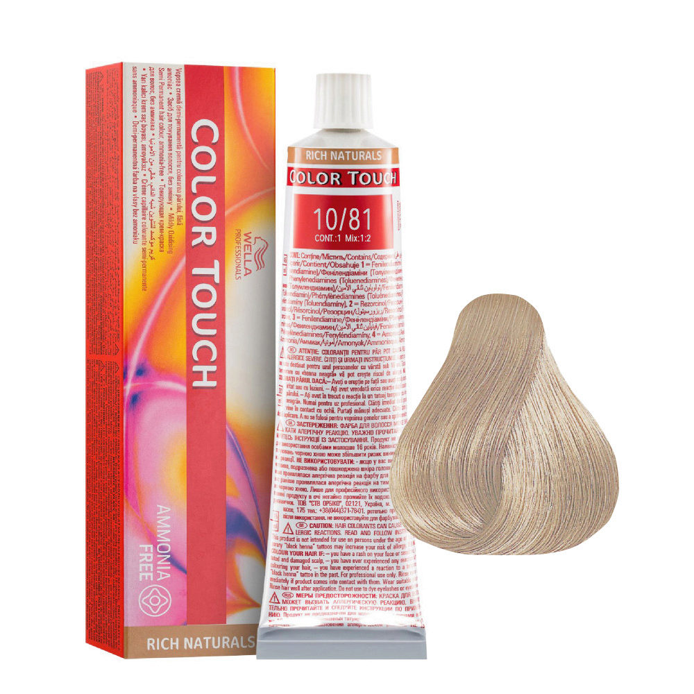 10/81 Biondo Platino Perla Cenere Color Touch senza ammoniaca | Hair Gallery
