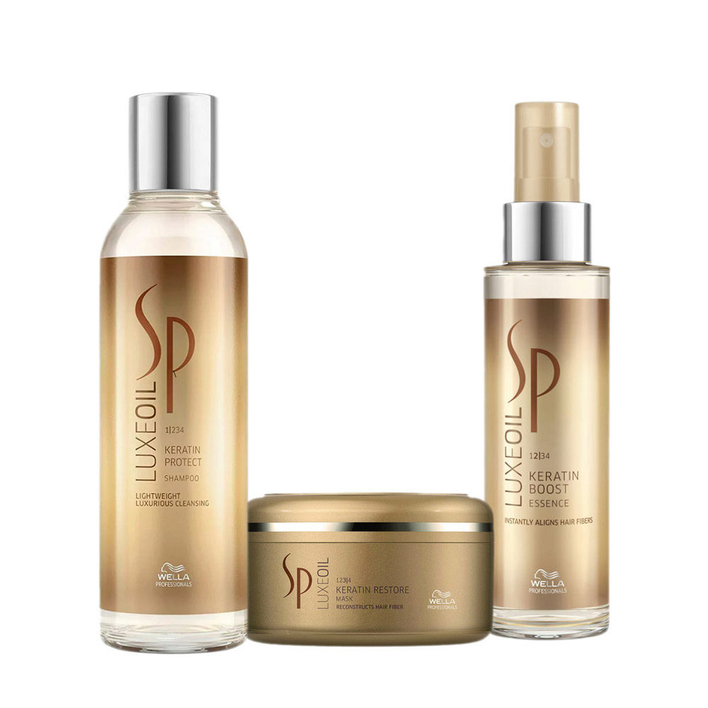 Wella SP Kit2 Luxe Oil Keratine protect shampoo 200ml Keratin restore mask  150ml Keratine boost essence 100ml | Hair Gallery