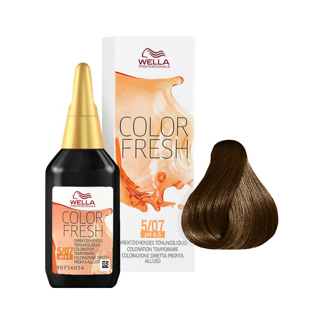 5/07 Châtain clair naturel marron Wella Color fresh 75ml | Hair Gallery
