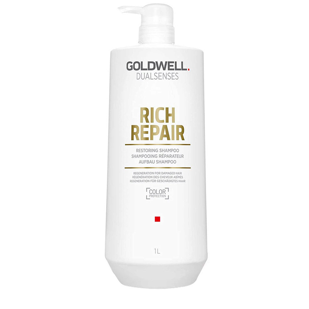 Goldwell Dualsenses Rich Repair Restoring Shampoo 1000ml - shampooing pour  cheveux secs ou abîmés | Hair Gallery
