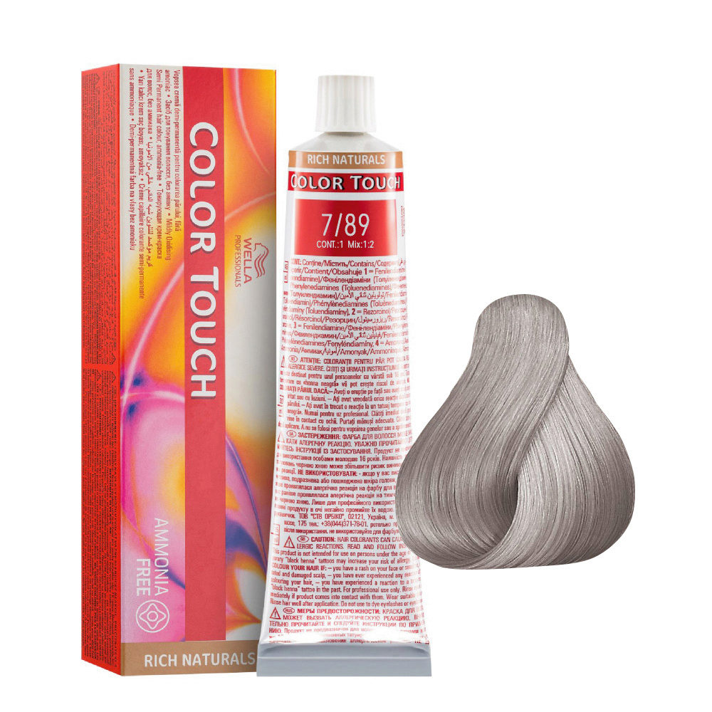 7/89 Blond Perlé Cendré Wella Color Touch Rich Naturals Sans ammoniaque  60ml | Hair Gallery