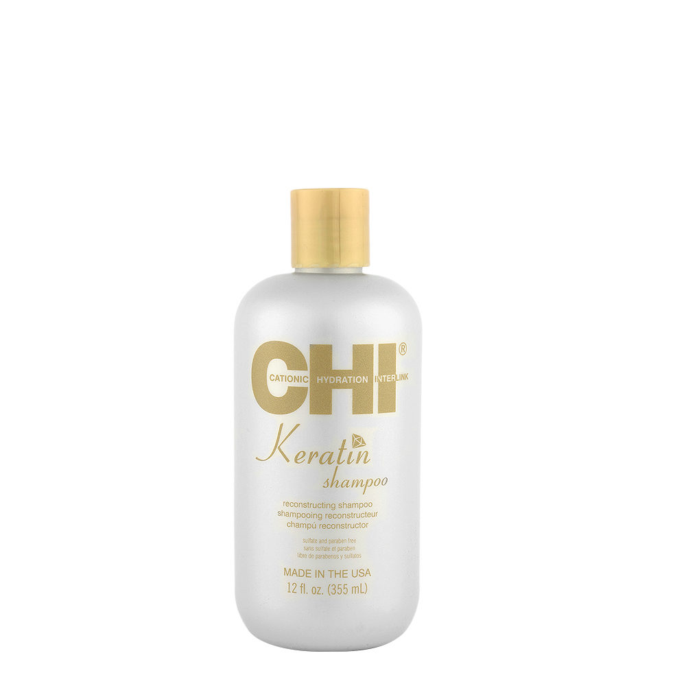 CHI Keratin Shampoo 355ml - shampooing restructurant anti-frisottis pour  cheveux abîmés | Hair Gallery