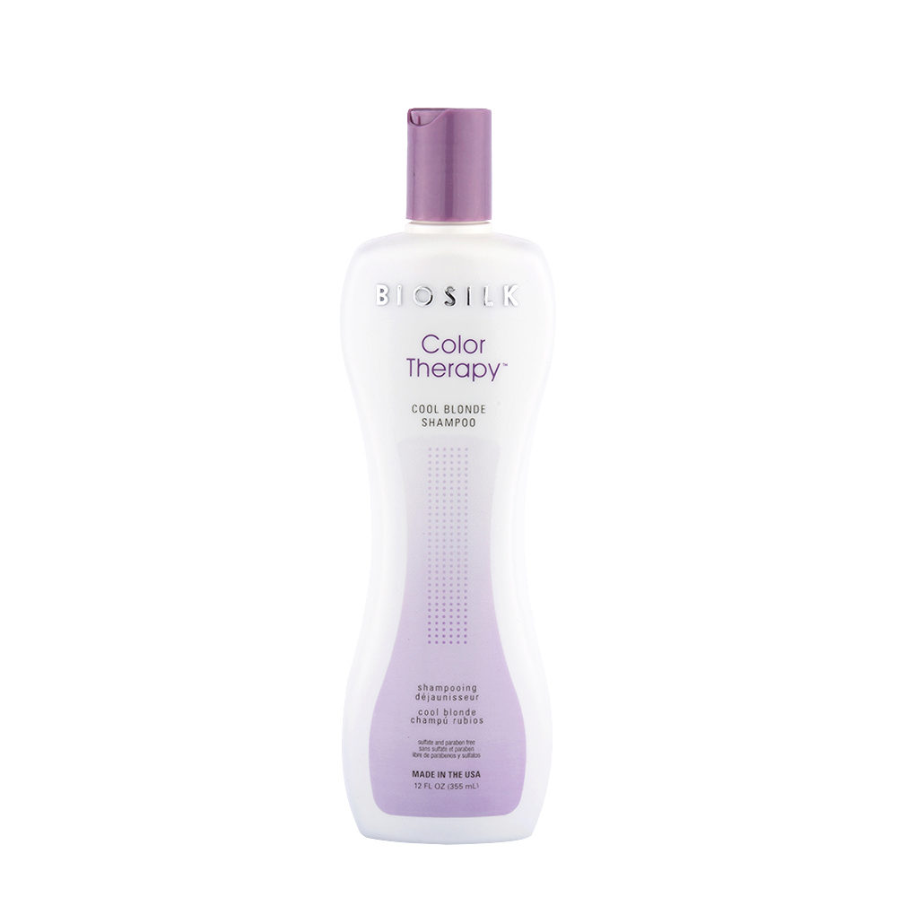 Biosilk Color Therapy Cool Blonde Shampoo 355ml - shampoing  anti-jaunissement | Hair Gallery