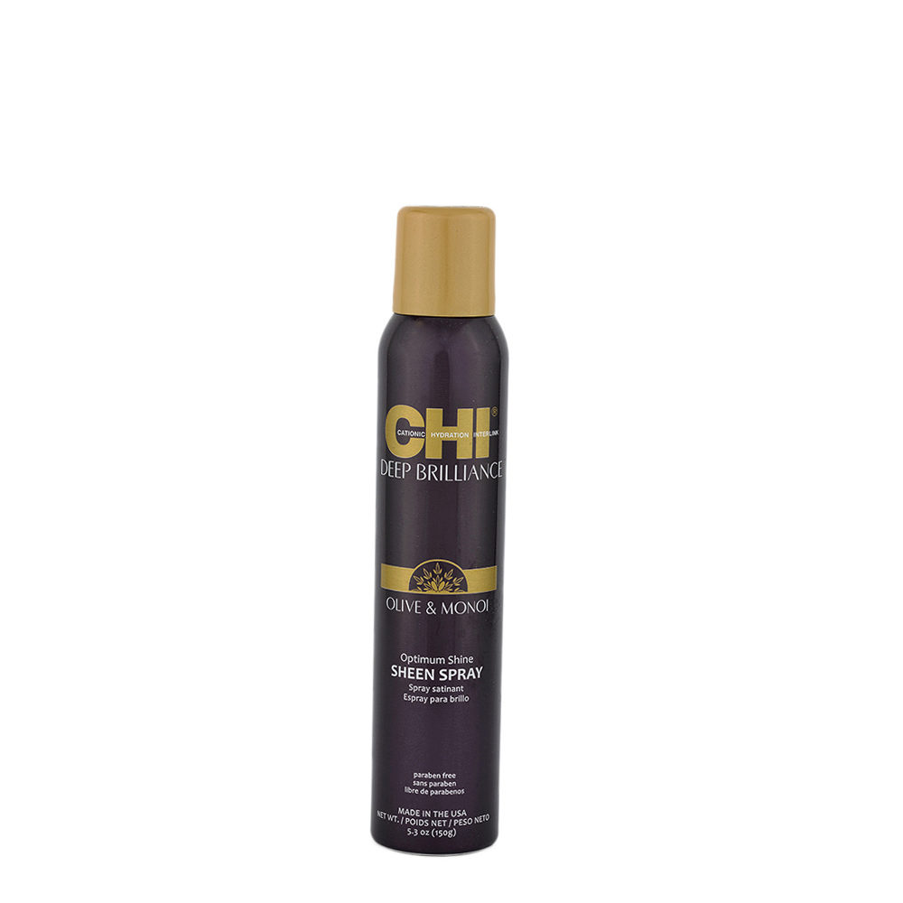 CHI Deep brilliance Olive & Monoi Sheen Spray 150gr - spray satinant | Hair  Gallery