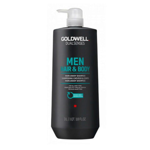 Dualsenses men Hair & body shampoo 1000ml - shampoing douche pour tous types de cheveux