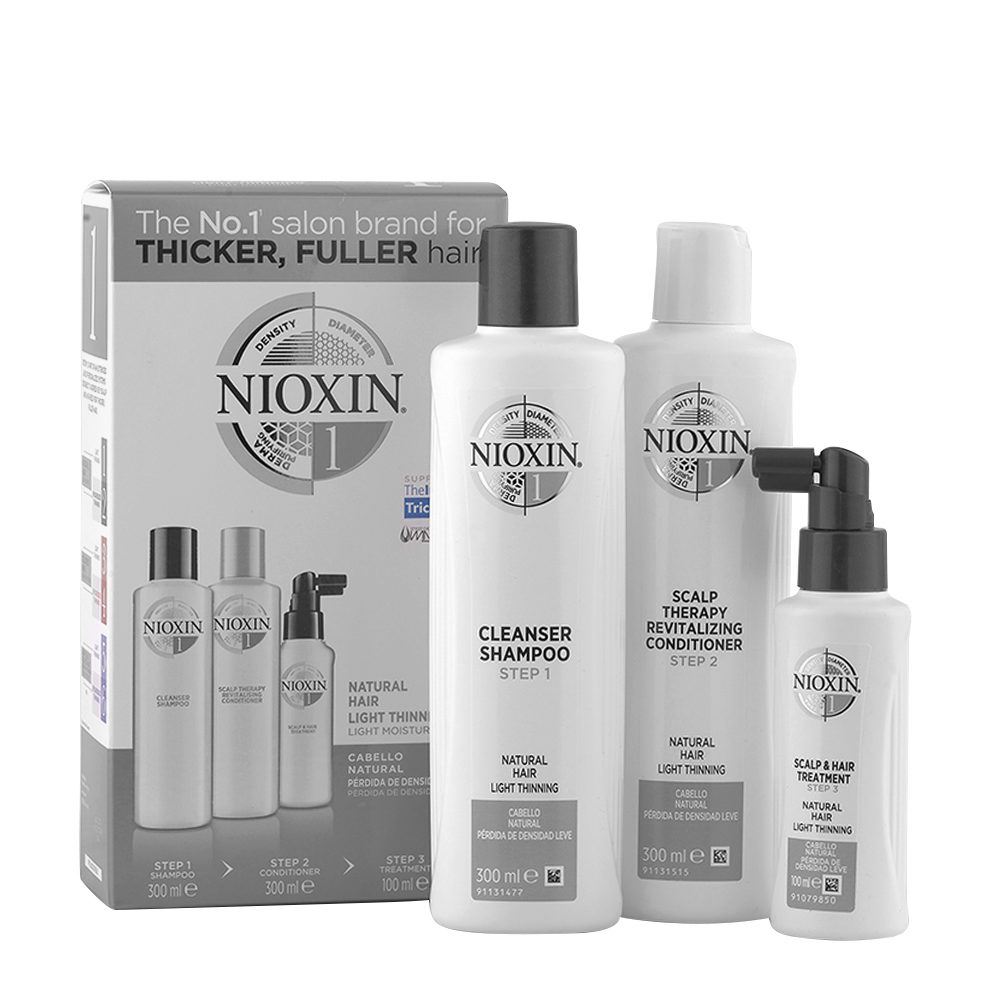 Nioxin System1 XXL Kit Antichute Shampooing 300ml + Conditioner 300ml +  Traitement 100ml | Hair Gallery