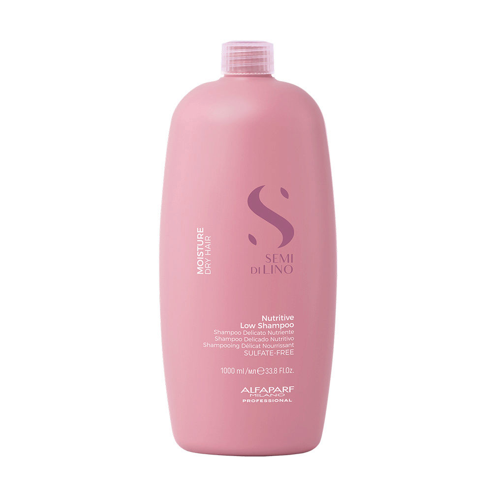 Alfaparf Milano Semi Di Lino Moisture Nutritive Low Shampoo 1000ml -  shampooing nourrissant doux pour cheveux secs | Hair Gallery