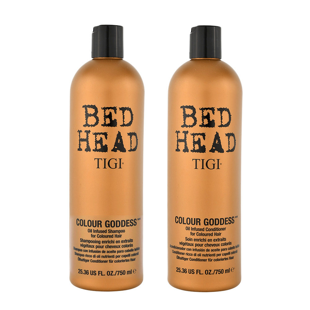 Tigi Bed Head Colour Goddess Oil Infused Shampoo 750ml Conditioner 750ml |  Hair Gallery