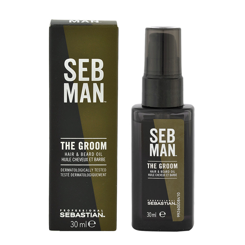 Sebastian Man The Groom Hair & Beard Oil 30ml - Huile pour Cheveux et Barbe  | Hair Gallery