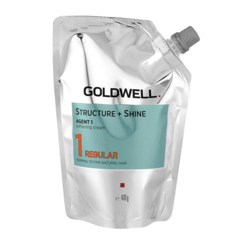 Structure + Shine Agent 1 Softening Cream 1 Regular 400gr - lissage des cheveux naturels normaux à fins