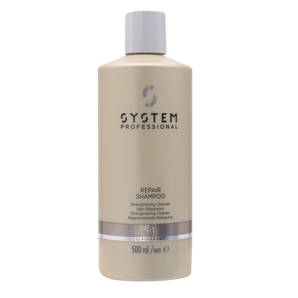 System Professional Repair Shampoo R1, 500ml - Shampooing Fortifiant pour  Cheveux Abîmés | Hair Gallery