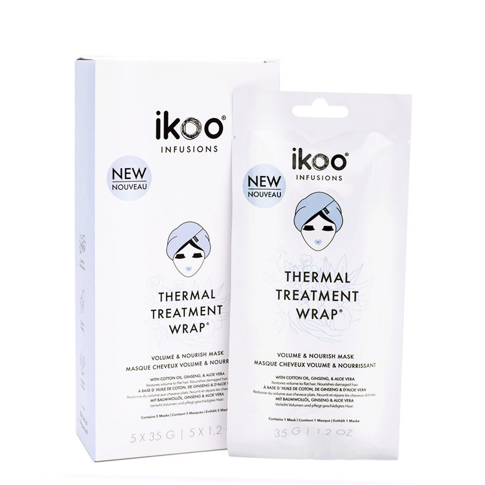 Ikoo Infusions Thermal treatment wrap Detox & balance mask 5x35g - masque  équilibrant purifiant | Hair Gallery