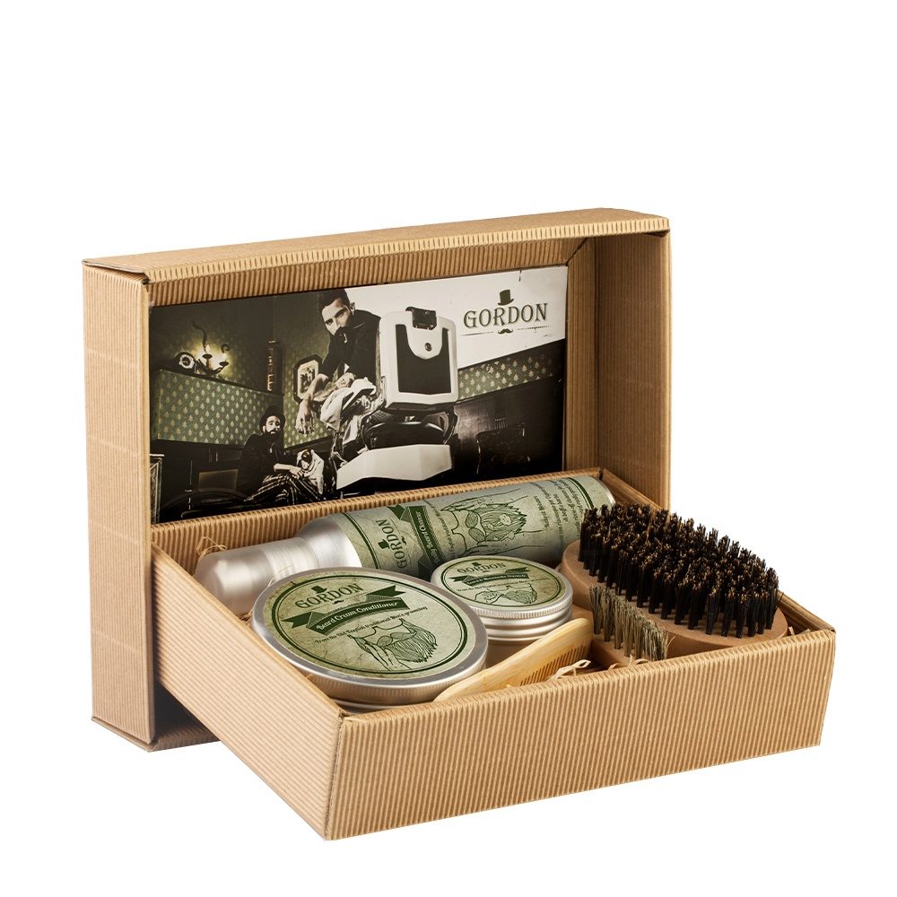 Gordon Beard And Moustache Gift Box Kit | Hair Gallery