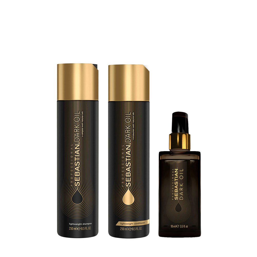 Sebastian Dark Oil Shampooing Hydratant Léger 250ml Apres Shampooing 250ml  Huile 95ml | Hair Gallery