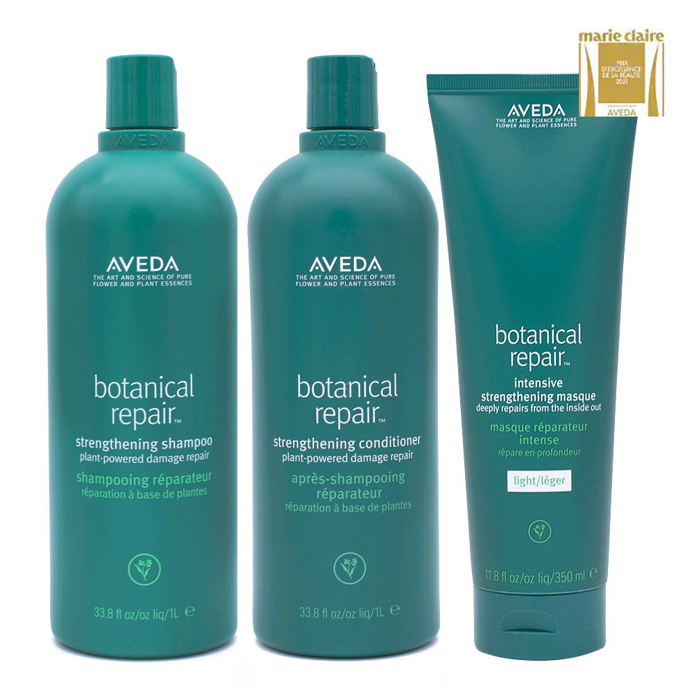 Aveda Botanical Repair Shampoo 1000ml Revitalisant 1000ml Masque Léger  350ml | Hair Gallery