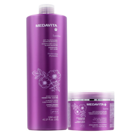 Medavita Luxviva Color Enricher Shampoo Silver 250ml - shampooing colores  argent | Hair Gallery
