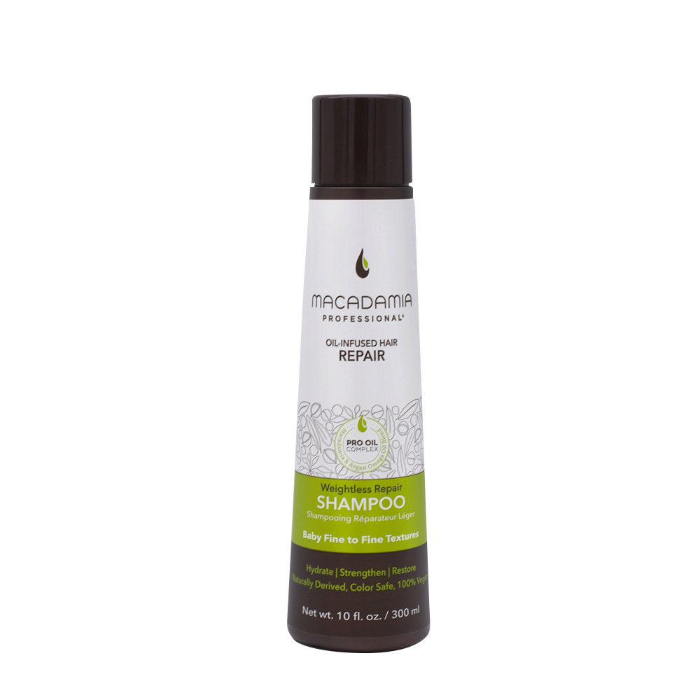 Macadamia Weightless Repair Shampoo 300ml - Shampooing hydratant léger |  Hair Gallery