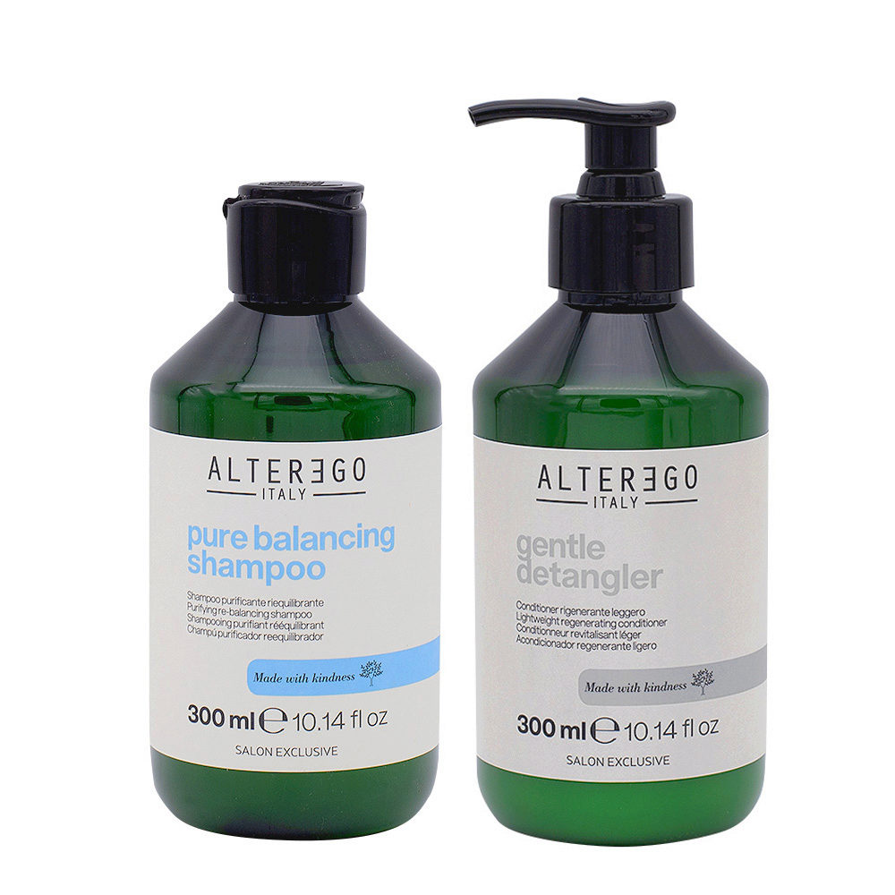 Alterego Kit Shampooing cuir chevelu gras 300 ml et revitalisant démêlant  300 ml | Hair Gallery