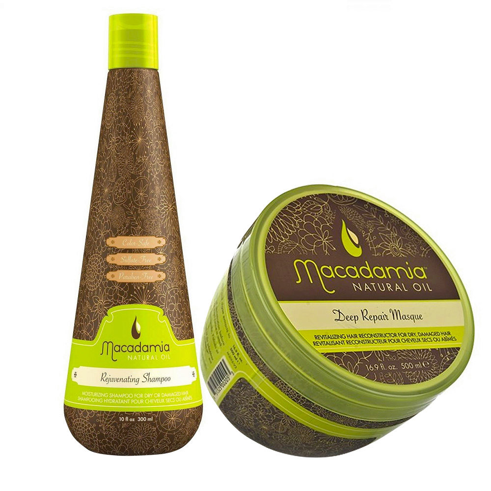 Macadamia Kit shampooing cheveux très abîmés 300ml et masque 470ml | Hair  Gallery
