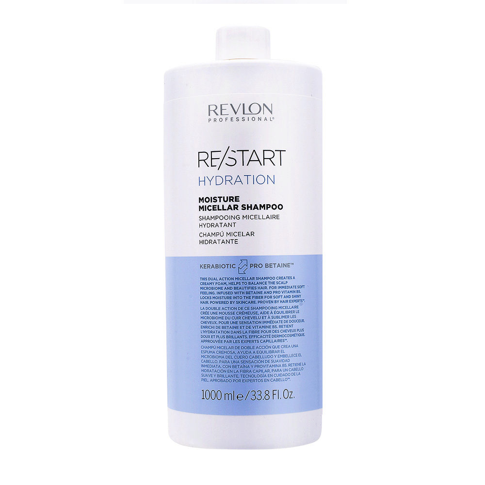 Revlon Restart Hydration Moisture Micellar Shampoo 1000ml - Shampooing  hydratant pour cheveux secs | Hair Gallery