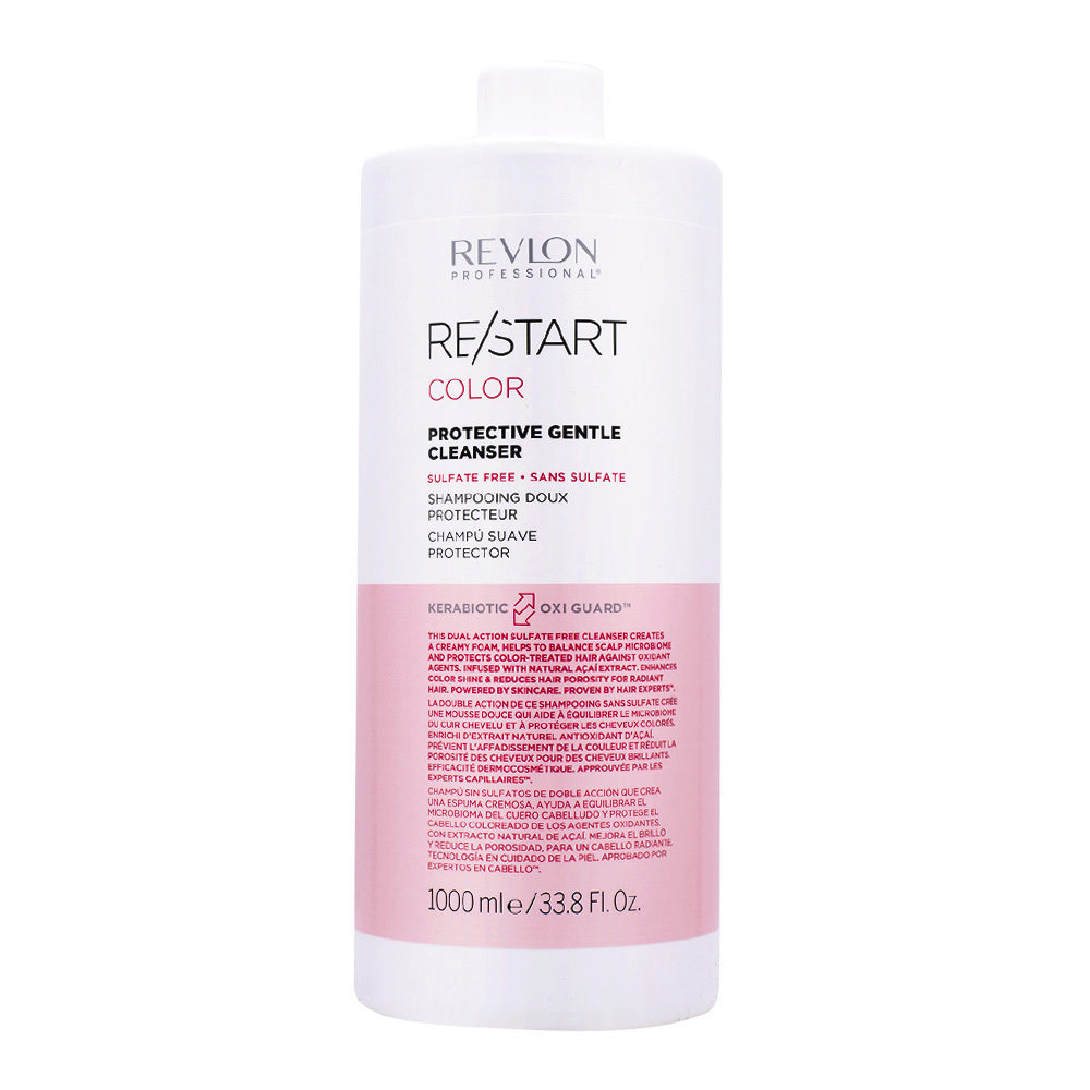 Revlon Restart Color Gentle Shampoo 1000ml - Shampooing délicat sans  sulfates pour cheveux colorés | Hair Gallery