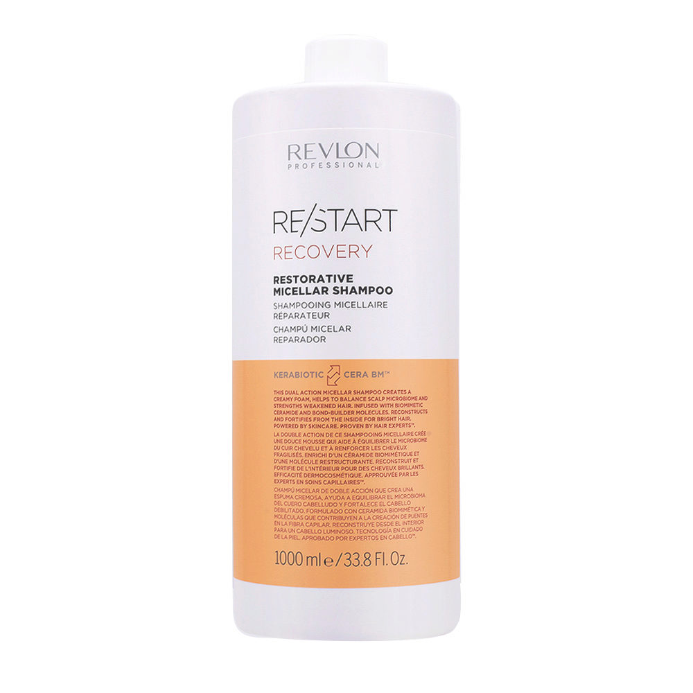 Revlon Restart Recovery Restorative Micellar Shampoo 1000ml - Shampooing  restructurant pour cheveux abîmés | Hair Gallery