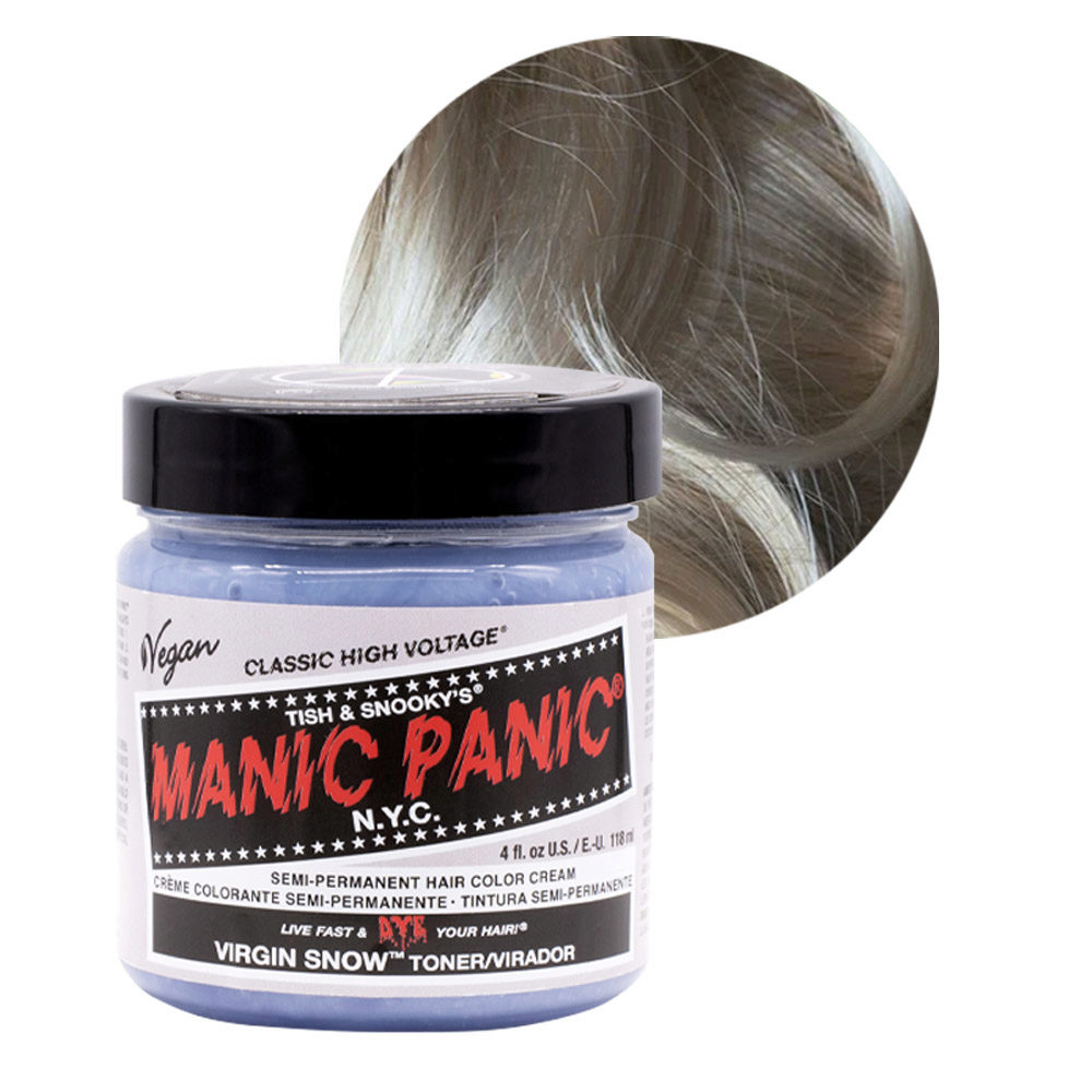 Manic Panic Classic High Voltage Virgin Snow White Toner 118ml - Crème  colorante semi-permanente | Hair Gallery