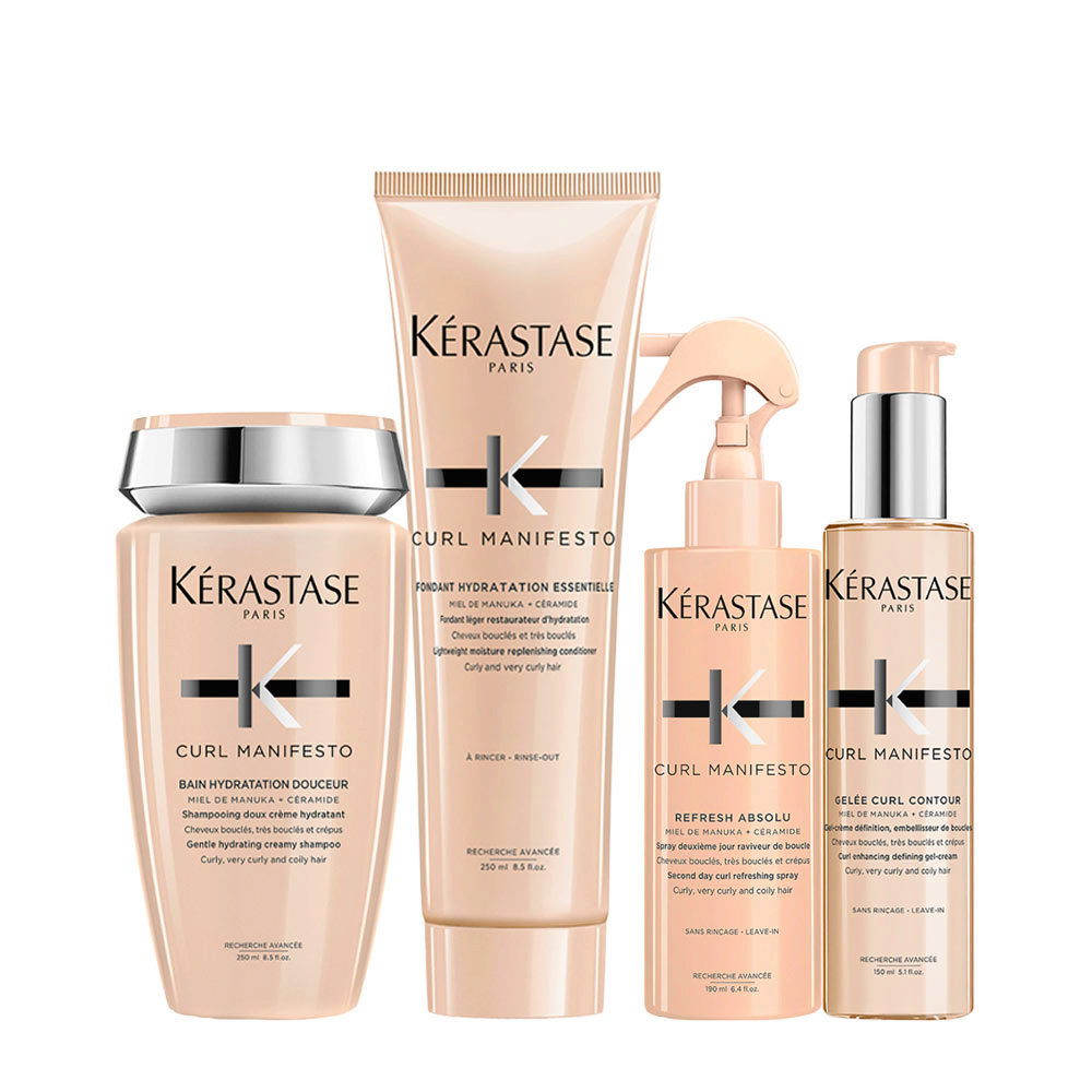 Kerastase Curl Manifesto Kit Bouclés Shampooing 250ml Conditioner250ml  Huile50ml Spray150ml | Hair Gallery