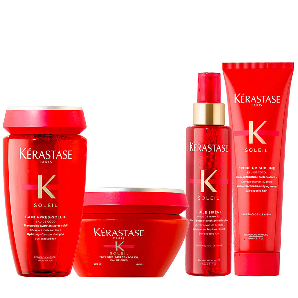 Kerastase Soleil Kit Crème Solaire Protectrice 150ml Shampooing 250ml  Masque 200ml Huile 150ml | Hair Gallery