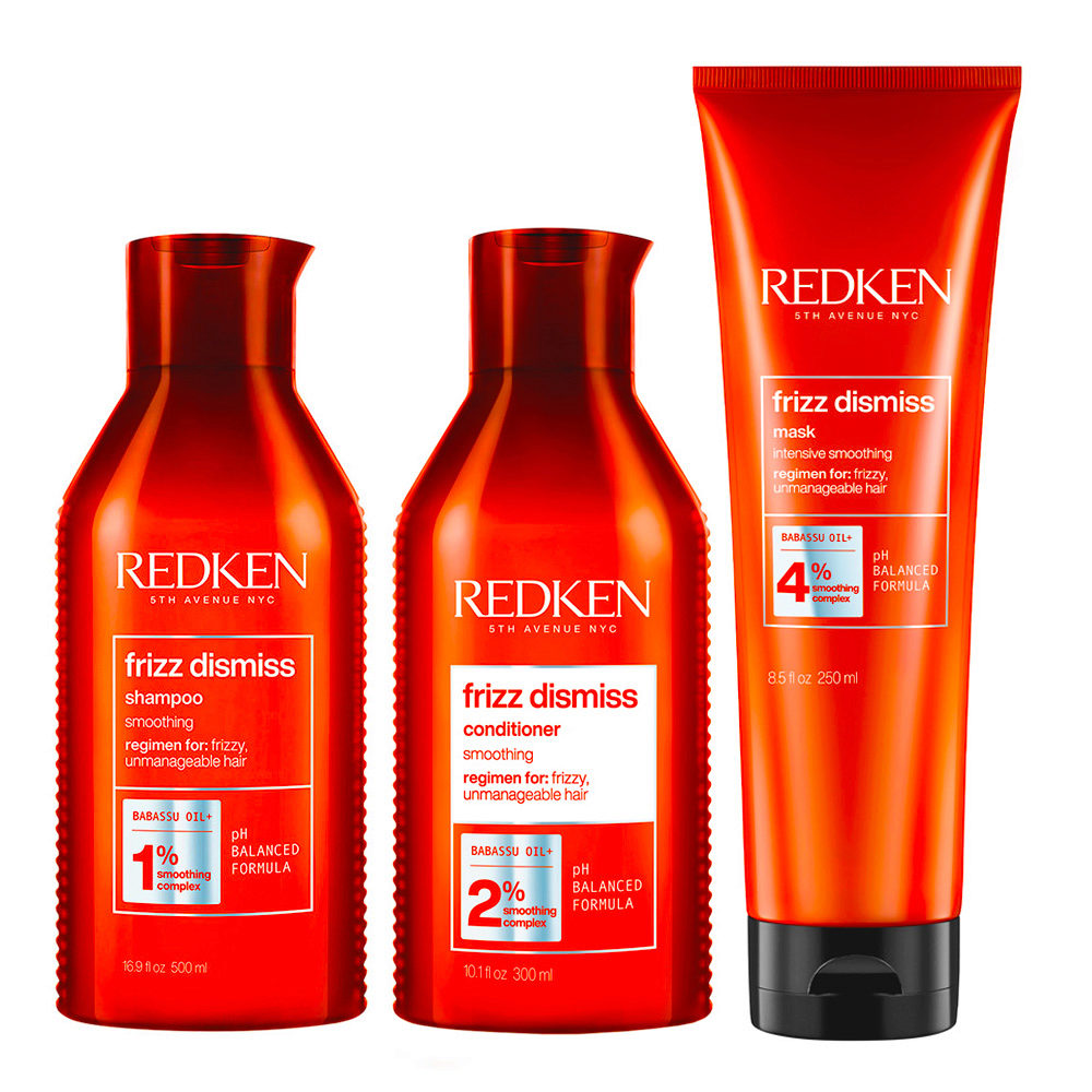 Redken Frizz Dismiss Kit Anti-frisottis Shampoo 300ml Conditioner 300ml  Masque 250ml | Hair Gallery