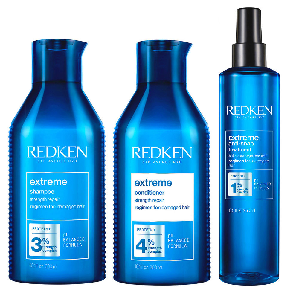 Redken Extreme Kit Cheveux Abîmés Shampoo 300ml Conditioner 300ml  Traitement leave in 250ml | Hair Gallery