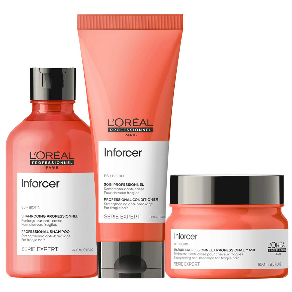 L'Oréal Professionnel Paris Serie Expert Inforcer Kit Shampoo 300ml  Conditioner 250ml, Masque 250ml | Hair Gallery