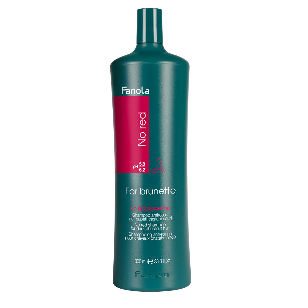 Fanola No Red Shampoo 1000ml - shampooing anti-rougeurs pour cheveux bruns  | Hair Gallery