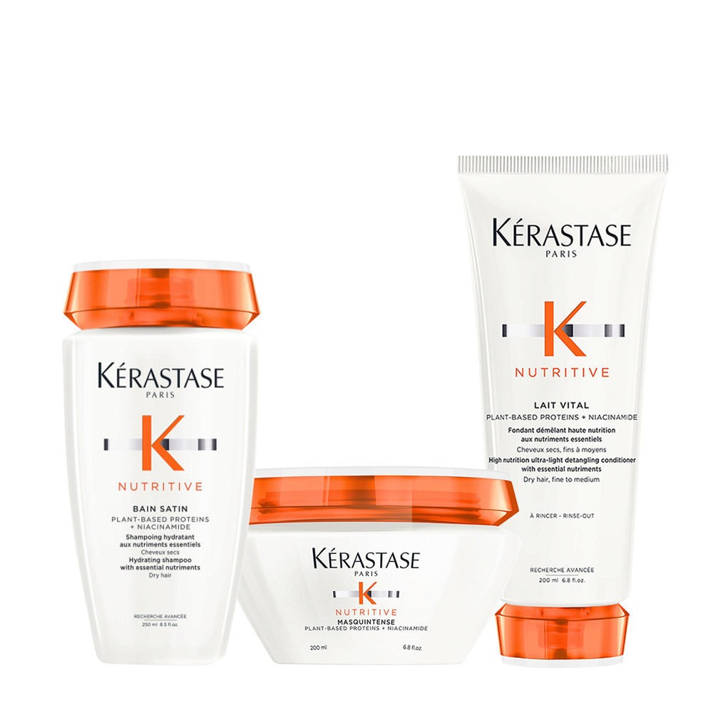 Kerastase Nutritive Kit Satin 1 250ml Lait 200ml mask capelli fini 200ml -  normal or dry hair | Hair Gallery