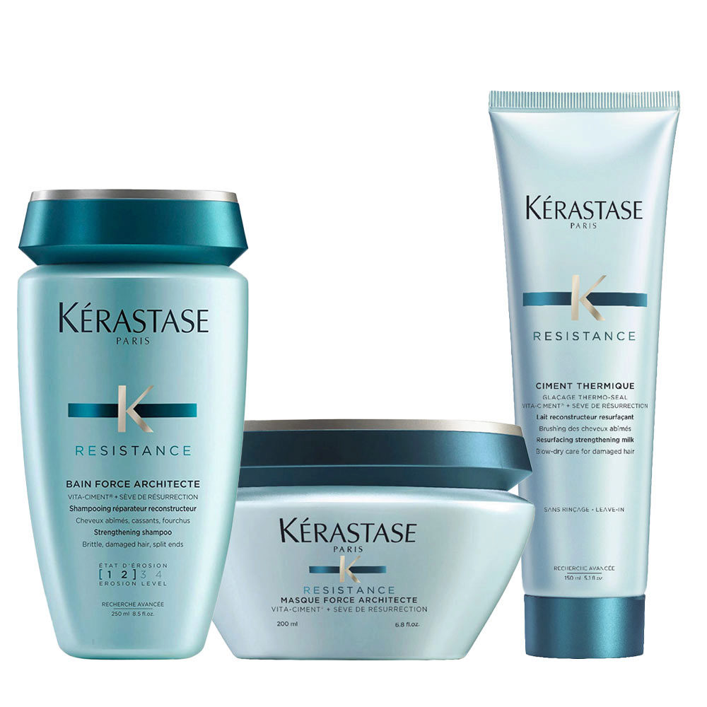 Kerastase Force kit Architecte Shampoo 250ml Mask 200ml Ciment Thermique  150ml | Hair Gallery