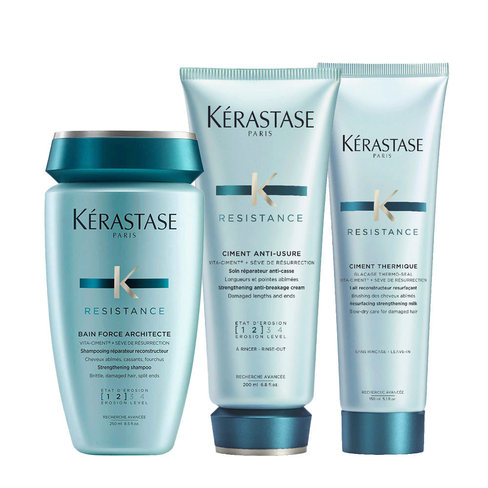 Kerastase Shampoo 250ml Ciment Thermique 150ml Ciment Anti Usure 200ml |  Hair Gallery