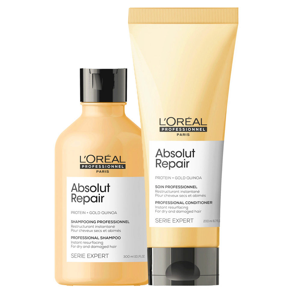 L'Oréal Professionnel Absolut Repair Kit Shampoo 300ml Conditioner 200ml -  Cheveux Abîmés | Hair Gallery