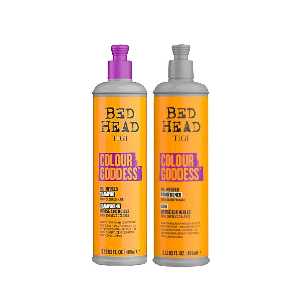 Tigi Bed Head Colour Goddess Oil Infused Shampoo 400ml Conditioner 400ml |  Hair Gallery