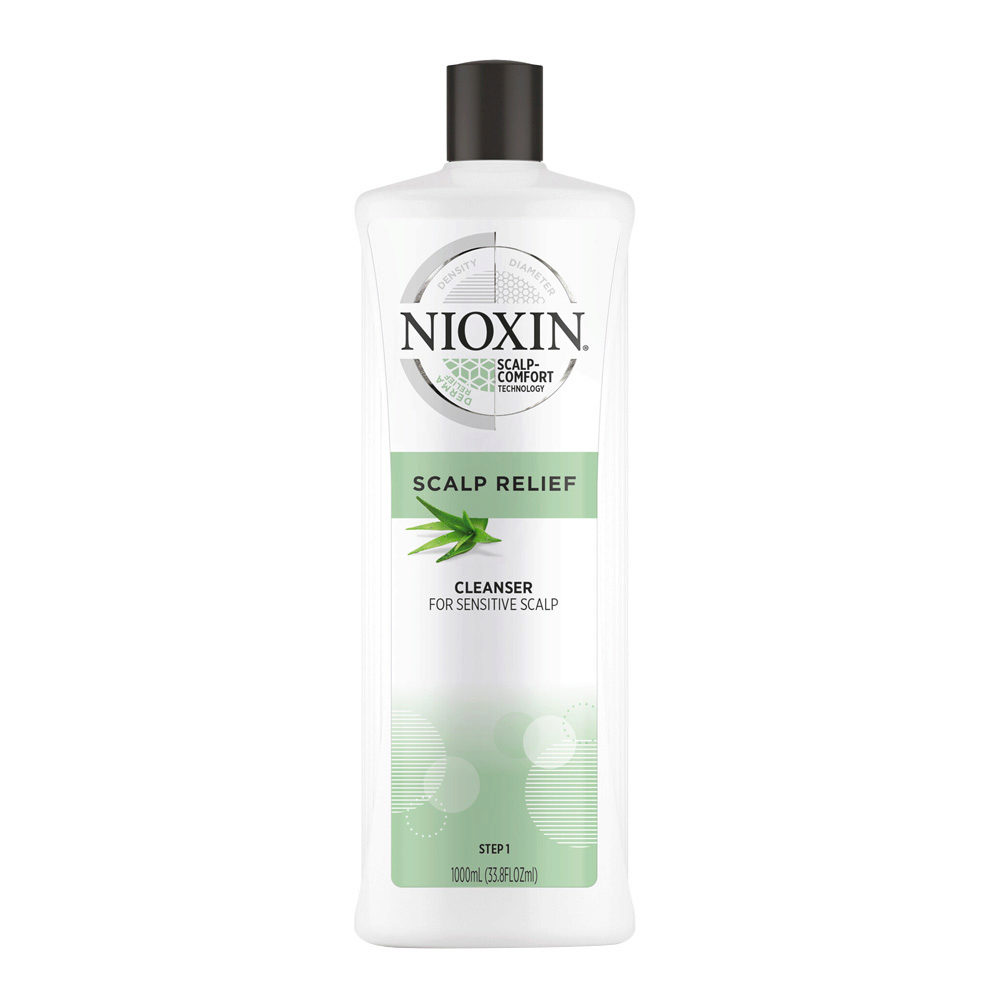 Nioxin Scalp Relief Shampoo 1000ml - shampooing pour cuir chevelu sec et  qui démange | Hair Gallery