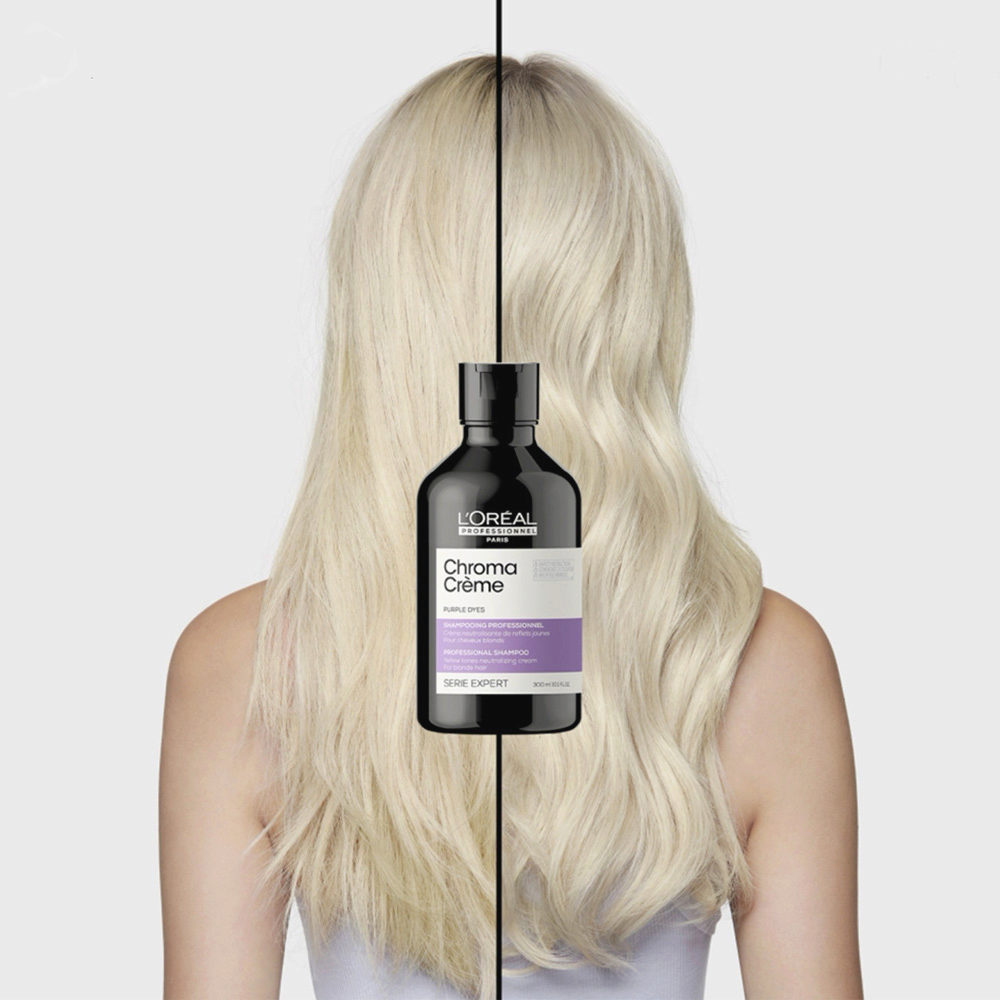 L'Oréal Professionnel Chroma Creme Purple Shampoo 500ml - shampooing anti- jaunissement pour cheveux blonds | Hair Gallery