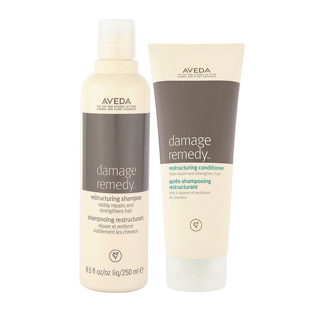 Aveda Damage Remedy Restructuring Shampoo 250ml Conditioner 200ml | Hair  Gallery