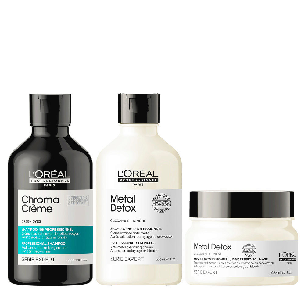 L'Oréal Professionnel Chroma Creme Matte Shampoo 300ml Metal Detox Shampoo  300ml Metal Detox Masque 300ml | Hair Gallery