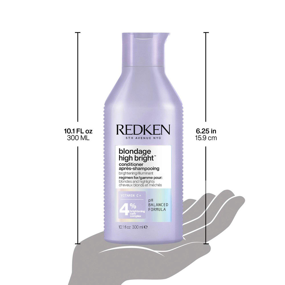 Redken Blondage High Bright Conditioner 300ml - après-shampooing pour  cheveux blonds et brillants | Hair Gallery