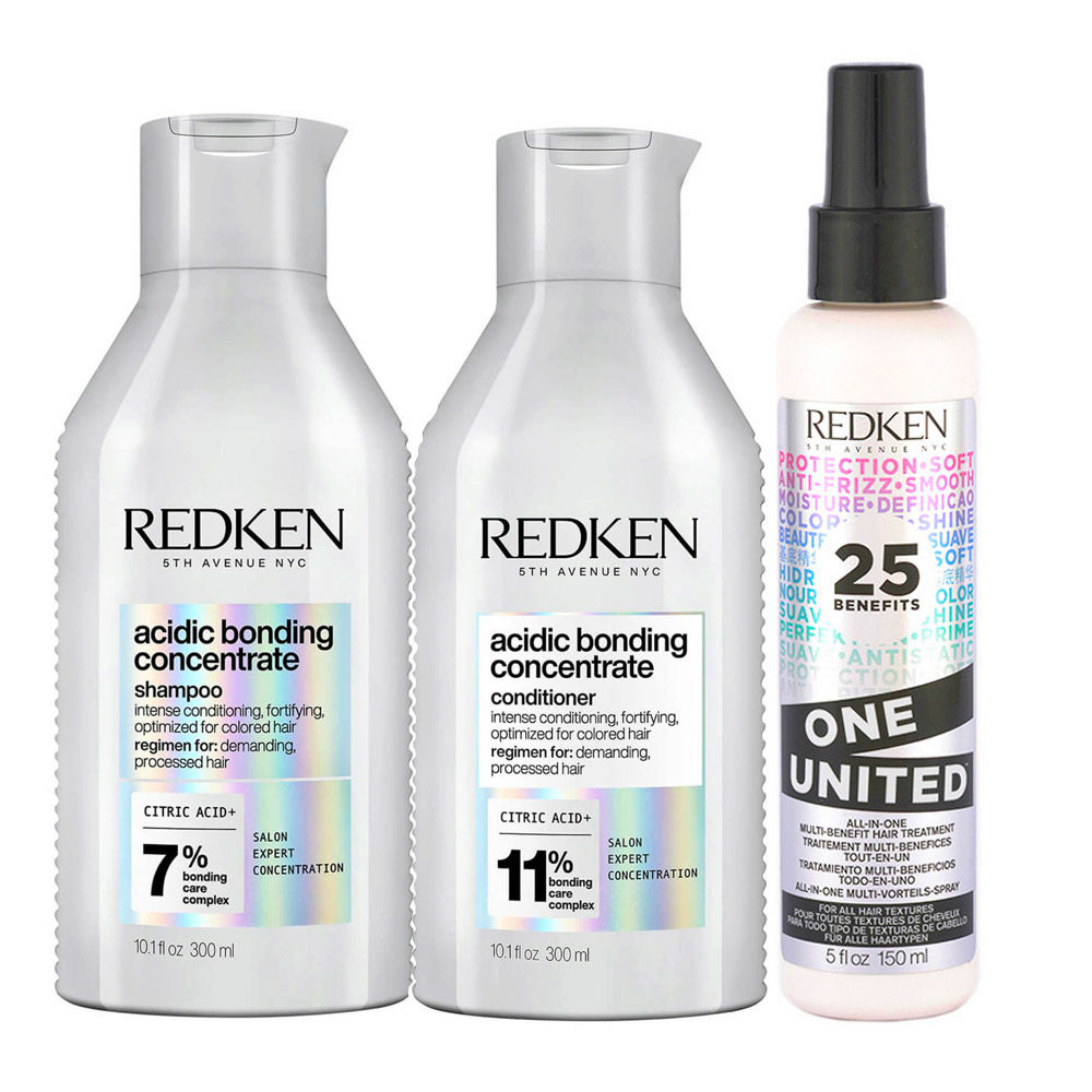 Redken Acidic Bonding Concentrate Shampoo 300ml Conditioner 300ml Spray  150ml | Hair Gallery
