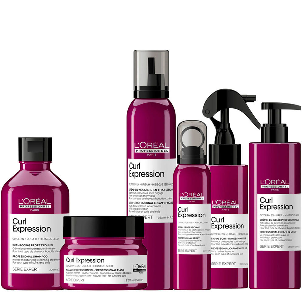 L'Oréal Professionnel Curl Expression Shampoo 300ml Masque 250ml Mousse  250ml Spray 150ml Gel 250ml | Hair Gallery