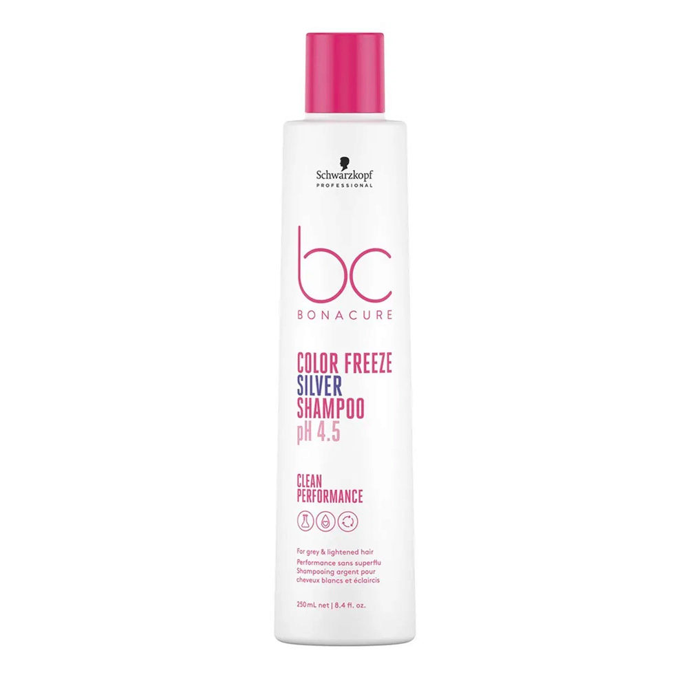 Schwarzkopf BC Bonacure Color Freeze Silver Shampoo pH 4.5 250ml -  shampooing pigmenté pour les tons froids | Hair Gallery
