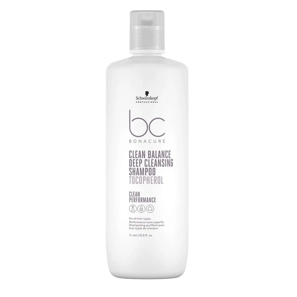 Schwarzkopf BC Bonacure Clean Balance Deep Cleansing Shampoo Tecopherol  1000ml - shampooing nettoyage en profondeur | Hair Gallery