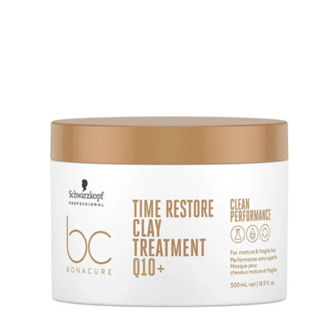 Schwarzkopf BC Bonacure Time Restore Clay Treatment Q10+ 500ml -  masque pour cheveux matures