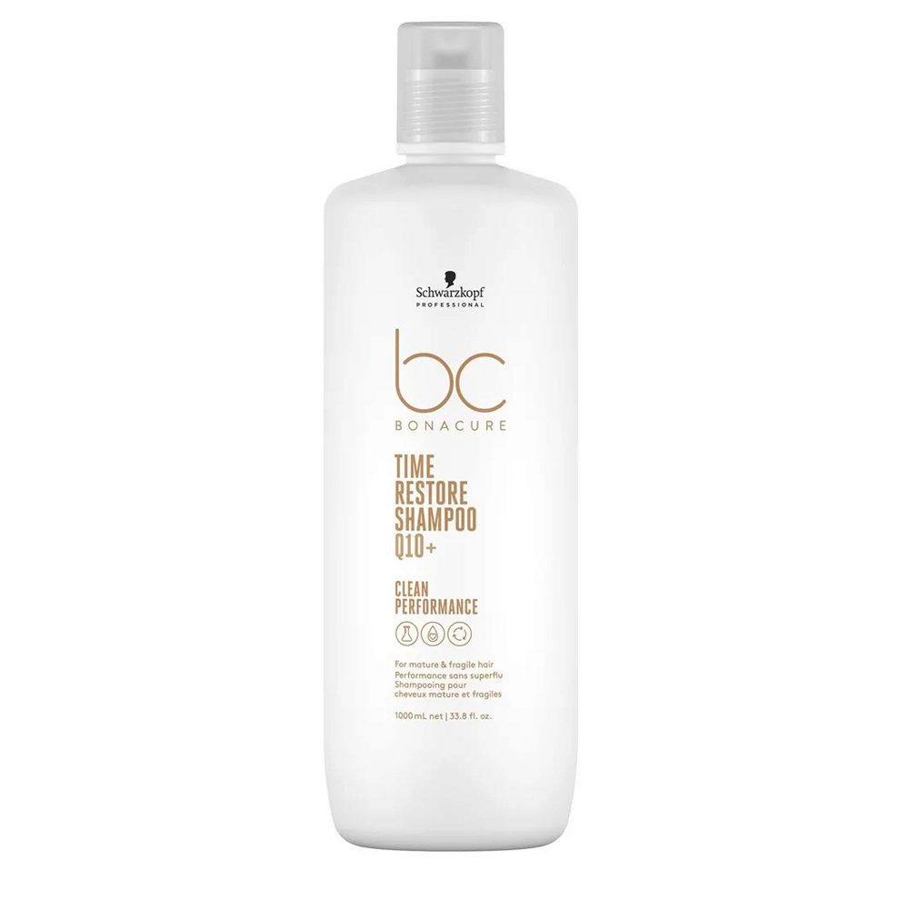 Schwarzkopf BC Bonacure Time Restore Shampoo Q10+ shampoo 1000ml -  shampooing pour les cheveux matures | Hair Gallery
